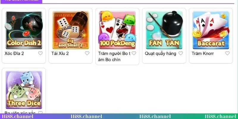 Điểm nổi bật khi chơi game bài Hi88