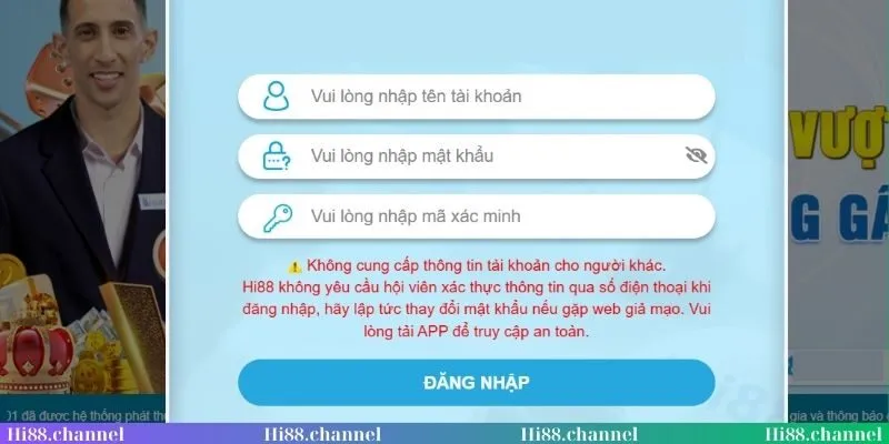 Điểm qua các bước đăng nhập Hi88