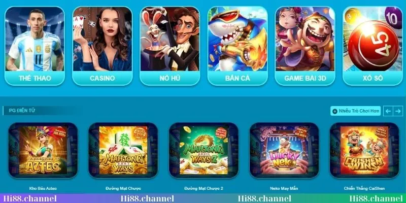 Hi88 có nhiều trò chơi phong phú