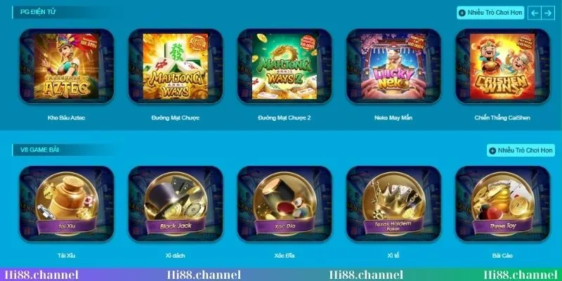 Kho game trên trang web được đổi mới mỗi ngày