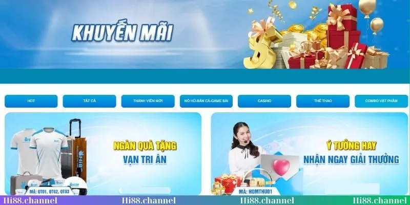 Người chơi nhận combo vật phẩm từ Hi88