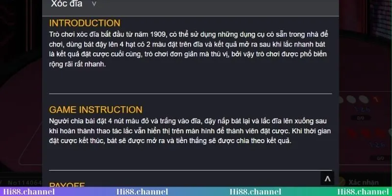 Thuật ngữ khi chơi xóc đĩa online Hi88