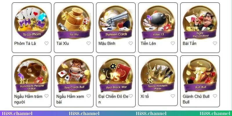 Chơi game bài hấp dẫn tại Hi88